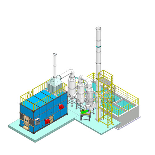 Lò đốt rác thải công nghiệp CNC-CN300 (công suất 300 kg/h)