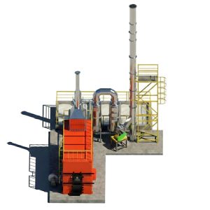 Lò đốt rác thải sinh hoạt CNC-600A (công suất 600 kg/h)