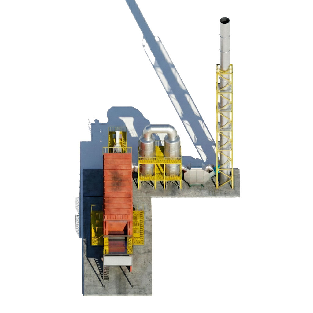 Lò đốt rác thải sinh hoạt CNC-6000A (công suất 6000 kg/h)
