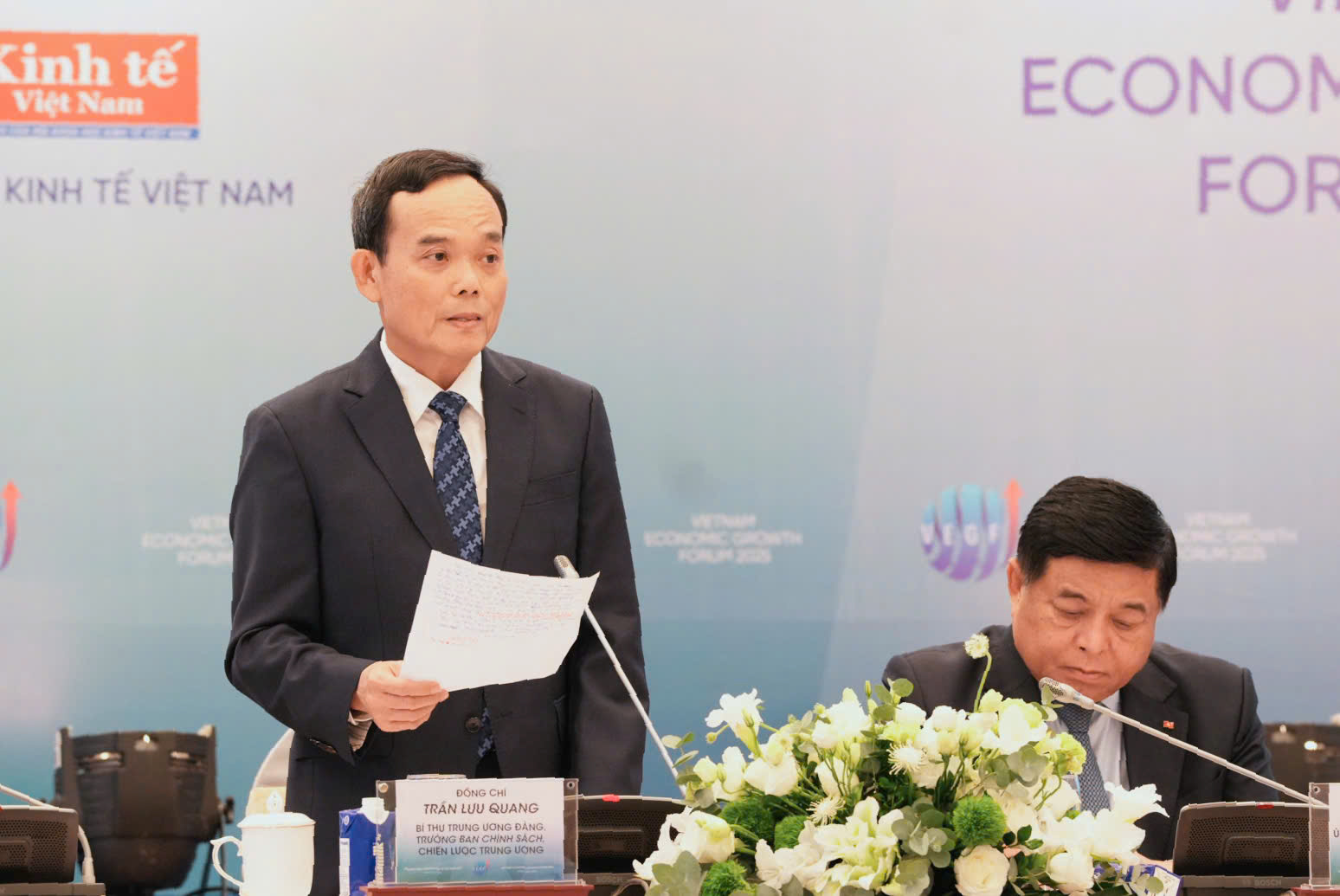 Ông Trần Lưu Quang, Bí thư Trung ương Đảng, Trưởng ban Chính sách và Chiến lược Trung ương, Trưởng ban Chỉ đạo Đề án, nhấn mạnh vai trò đặc biệt quan trọng của việc xây dựng chiến lược phát triển kinh tế trong dài hạn